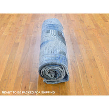 Load image into Gallery viewer, 12&#39;x12&#39; The Intertwined Passage, Round Silk With Textured Wool Hand Knotted Oriental Rug FWR356946