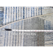 Load image into Gallery viewer, 12&#39;x12&#39; The Intertwined Passage, Round Silk With Textured Wool Hand Knotted Oriental Rug FWR356946