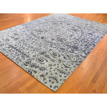Load image into Gallery viewer, 10&#39;x14&#39;2&quot; The Maharaja, Pure Silk With Textured Wool Hand Knotted Oriental Rug FWR356958