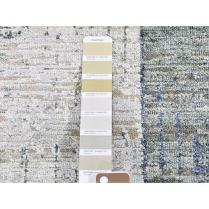 8'x10'2" The Intertwined Passage, Silk With Textured Wool Hand Knotted Oriental Rug FWR356970