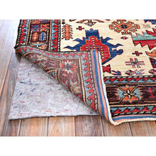 Load image into Gallery viewer, 5&#39;2&quot;x6&#39;8&quot; Parchment White, Afghan Ersari With Turkish Knot, Caucasian Design Revival, Vegetable Dyes, Densely Woven, Hand Knotted, Soft And Shiny Wool, Oriental Rug FWR3564