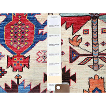 Load image into Gallery viewer, 5&#39;2&quot;x6&#39;8&quot; Parchment White, Afghan Ersari With Turkish Knot, Caucasian Design Revival, Vegetable Dyes, Densely Woven, Hand Knotted, Soft And Shiny Wool, Oriental Rug FWR3564