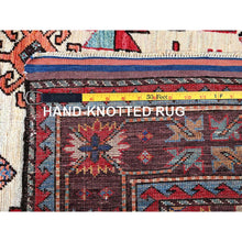 Load image into Gallery viewer, 5&#39;2&quot;x6&#39;8&quot; Parchment White, Afghan Ersari With Turkish Knot, Caucasian Design Revival, Vegetable Dyes, Densely Woven, Hand Knotted, Soft And Shiny Wool, Oriental Rug FWR3564