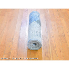 Load image into Gallery viewer, 2&#39;6&quot;x12&#39;3&quot; The Intertwined Passage, Silk With Textured Wool Hand Knotted Runner Oriental Rug FWR357018