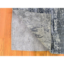 Load image into Gallery viewer, 6&#39;x9&#39;3&quot; Ivory Abstract Design Denser Weave Wool With Real Silk Hi-low Pile Hand Knotted Oriental Rug FWR357114