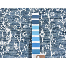 Load image into Gallery viewer, 2&#39;6&quot;x10&#39;2&quot; Tone On Tone Oceanic Colors Runner Wool And Silk Hand Knotted Oriental Rug FWR357354