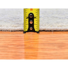 Load image into Gallery viewer, 8&#39;x10&#39; Beige Wool And Plant Based Silk Hand Loomed Fine Jacquard With Erased Design Oriental Rug FWR357396