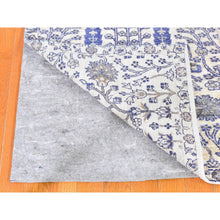 Load image into Gallery viewer, 2&#39;7&quot;x10&#39;1&quot; Ivory Willow And Cypress Tree Design Silk With Textured Wool Hand Knotted Runner Oriental Rug FWR357540