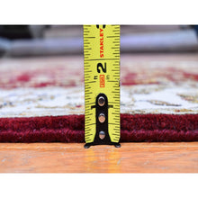 Load image into Gallery viewer, 4&#39;x6&#39; Red Half Wool And Half Silk Rajasthan Hand Knotted Oriental Rug FWR357564