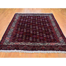 Load image into Gallery viewer, 6&#39;7&quot;x9&#39;6&quot; Red Vintage Turkoman Yomut Bokara Main Rug 300 Kpsi Soft And Supple Pure Wool Hand Knotted Clean Oriental FWR357744