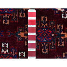 Load image into Gallery viewer, 6&#39;7&quot;x9&#39;6&quot; Red Vintage Turkoman Yomut Bokara Main Rug 300 Kpsi Soft And Supple Pure Wool Hand Knotted Clean Oriental FWR357744