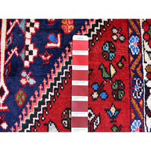 Load image into Gallery viewer, 3&#39;6&quot;x4&#39;9&quot; New Persian Shiraz Serrated Medallion, Birds, Pure Wool Hand Knotted Oriental Rug FWR357756