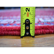 Load image into Gallery viewer, 3&#39;8&quot;x9&#39;9&quot; Red New Persian Sarouk Mir Pure Wool Wide Runner Hand Knotted Oriental Rug FWR357996