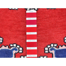 Load image into Gallery viewer, 2&#39;8&quot;x4&#39; New Persian Hamadan Open Field Red Pure Wool Hand Knotted Oriental Rug FWR358026