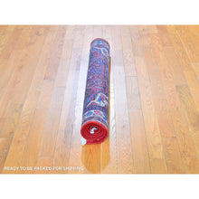 Load image into Gallery viewer, 3&#39;6&quot;x5&#39; New Persian Hamadan Small Flower Medallion Pure Wool Hand Knotted Oriental Rug FWR358062