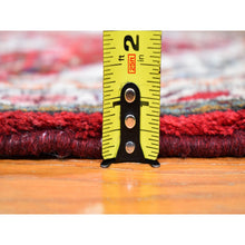 Load image into Gallery viewer, 3&#39;6&quot;x5&#39;3&quot; Red New Persian Hamadan Small Flower Medallion Pure Wool Hand Knotted Oriental Rug FWR358068