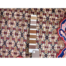 Load image into Gallery viewer, 5&#39;3&quot;x10&#39;6&quot; New Persian Hamadan With Camel Hair Medallion Design Hand Knotted Oriental Rug FWR358098