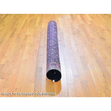 Load image into Gallery viewer, 6&#39;1&quot;x10&#39; Charcoal Black New Persian Mahal With Herati Fish Design All Over Hand Knotted Oriental Rug FWR358182