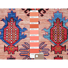Load image into Gallery viewer, 5&#39;x6&#39;7&quot; Cantaloupe Orange, Afghan Ersari With Turkish Knot, Caucasian Design Revival, Vegetable Dyes, Densely Woven, Hand Knotted, Soft Wool, Oriental Rug FWR3576