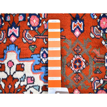 Load image into Gallery viewer, 3&#39;3&quot;x4&#39;5&quot; New Persian Hamadan Orange Hand Knotted Natural Wool Oriental Rug FWR358254