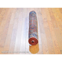 Load image into Gallery viewer, 3&#39;3&quot;x4&#39;5&quot; New Persian Hamadan Orange Hand Knotted Natural Wool Oriental Rug FWR358254