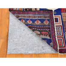 Load image into Gallery viewer, 3&#39;x4&#39;10&quot; Pictorial Afghan Baluch With Cars And Buildings Natural Wool Hand Knotted Oriental Rug FWR358272
