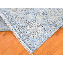 Load image into Gallery viewer, 8&#39;x10&#39;4&quot; Distressed Oushak Pure Silk With Textured Wool Hand Knotted Oriental Rug FWR358344