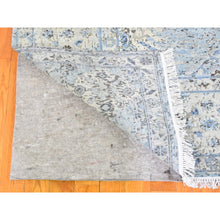 Load image into Gallery viewer, 8&#39;x10&#39;4&quot; Distressed Oushak Pure Silk With Textured Wool Hand Knotted Oriental Rug FWR358344