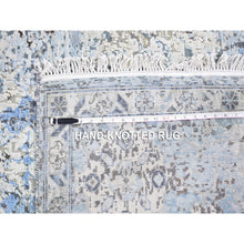 Load image into Gallery viewer, 8&#39;x10&#39;4&quot; Distressed Oushak Pure Silk With Textured Wool Hand Knotted Oriental Rug FWR358344