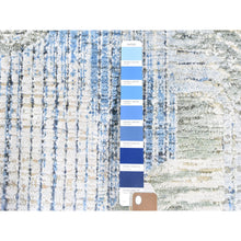 Load image into Gallery viewer, 4&#39;x12&#39;5&quot; The Intertwined Passage, Silk With Textured Wool Hand Knotted Wide Runner Oriental Rug FWR358392