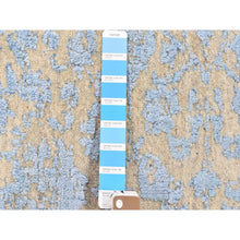 Load image into Gallery viewer, 5&#39;10&quot;x9&#39; Blue Jacquard Hand Loomed Broken Cypress Tree Design Silken Thick And Plush Oriental Rug FWR358572