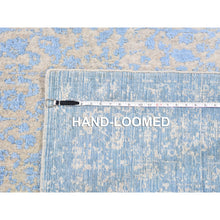 Load image into Gallery viewer, 5&#39;10&quot;x9&#39; Blue Jacquard Hand Loomed Broken Cypress Tree Design Silken Thick And Plush Oriental Rug FWR358572