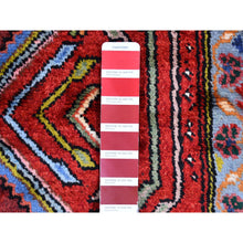 Load image into Gallery viewer, 3&#39;8&quot;x6&#39;5&quot; New Persian Malayer With Abrash Geometric Design Pure Wool Hand Knotted Oriental Rug FWR359106