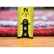 Load image into Gallery viewer, 3&#39;7&quot;x5&#39; Red Vintage Persian Sarouk Mir Good Condition Repetitive  Design With Geometric Pure Wool Hand Knotted Oriental Rug FWR359424