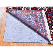 Load image into Gallery viewer, 3&#39;3&quot;x4&#39;7&quot; Red New Persian Hamadan Flower Medallion Design Hand Knotted Oriental Rug FWR359592