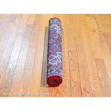 Load image into Gallery viewer, 3&#39;3&quot;x4&#39;7&quot; Red New Persian Hamadan Flower Medallion Design Hand Knotted Oriental Rug FWR359592