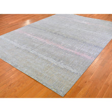 Load image into Gallery viewer, 9&#39;x12&#39;5&quot; Cardiac Design With Pastel Colors Textured Wool And Pure Silk Hand Knotted Oriental Rug FWR359688