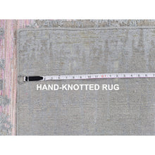 Load image into Gallery viewer, 9&#39;x12&#39;5&quot; Cardiac Design With Pastel Colors Textured Wool And Pure Silk Hand Knotted Oriental Rug FWR359688