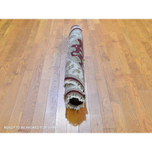 Load image into Gallery viewer, 5&#39;x5&#39; Red Half Wool And Half Silk Rajasthan Hand Knotted Round Oriental Rug FWR359706