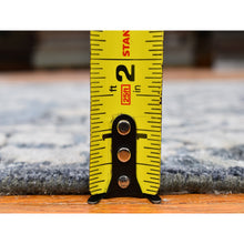 Load image into Gallery viewer, 3&#39;x12&#39;2&quot; Silk With Textured Wool Palmette Motif Hand Knotted Wide Runner Oriental Rug FWR359718