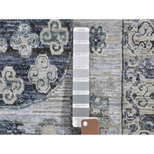 Load image into Gallery viewer, 3&#39;x5&#39;2&quot; Khotan Design Pure Silk With Textured Wool Gray Hand Knotted Oriental Rug FWR359724