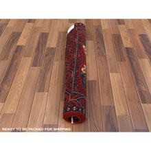 Load image into Gallery viewer, 3&#39;5&quot;x4&#39;4&quot; Pure Wool Copper Red Color Afghan Ersari With Elephant Feet Design Hand Knotted Oriental Rug FWR360012