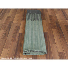 Load image into Gallery viewer, 8&#39;2&quot;x10&#39;1&quot; Hand Woven Light Green Flat Weave Kilim With Ethnic Design Pure Wool Reversible Oriental Rug FWR360144