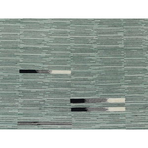 8'2"x10'1" Hand Woven Flat Weave Nomadic Stripe Design Kilim Organic Wool Reversible Oriental Rug FWR360186
