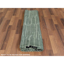 Load image into Gallery viewer, 8&#39;2&quot;x10&#39;1&quot; Hand Woven Flat Weave Nomadic Stripe Design Kilim Organic Wool Reversible Oriental Rug FWR360186