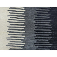 Load image into Gallery viewer, 6&#39;3&quot;x9&#39; Avant-garde Design With Open Field Flat Weave Kilim Pure Wool Reversible Hand Woven Oriental Rug FWR360492