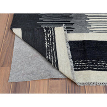 Load image into Gallery viewer, 6&#39;3&quot;x9&#39; Avant-garde Design With Open Field Flat Weave Kilim Pure Wool Reversible Hand Woven Oriental Rug FWR360492