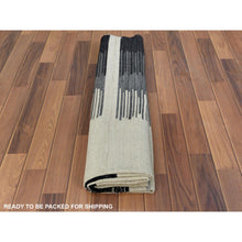 Load image into Gallery viewer, 6&#39;3&quot;x9&#39; Avant-garde Design With Open Field Flat Weave Kilim Pure Wool Reversible Hand Woven Oriental Rug FWR360492