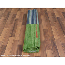 Load image into Gallery viewer, 8&#39;3&quot;x10&#39;1&quot; Hand Woven Stripe Design Flat Weave Kilim Organic Wool Reversible Oriental Rug FWR360558