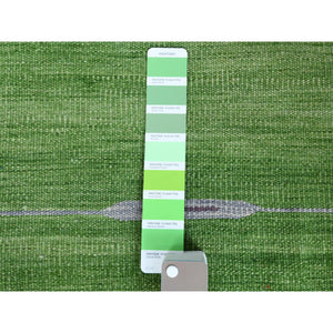 6'2"x9'2" Flat Weave Kilim Pure Stripe Design Wool Hand Woven Reversible Oriental Rug FWR360570